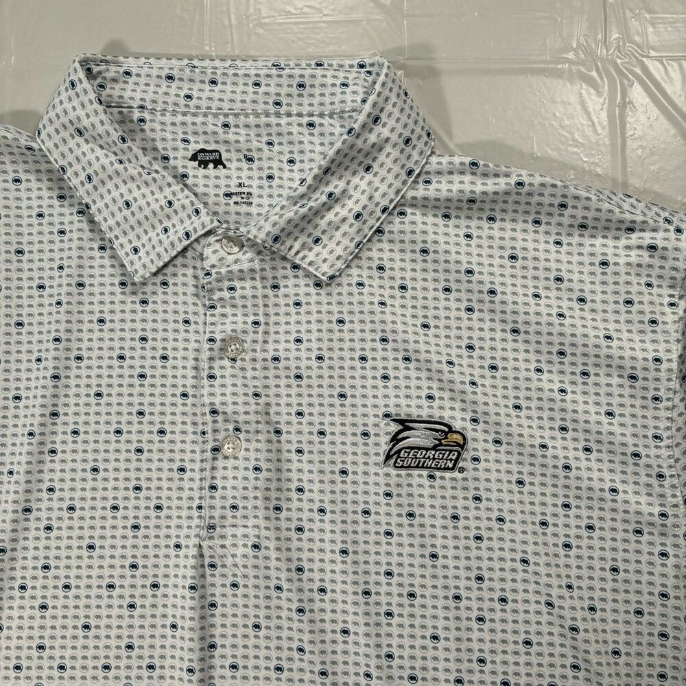 Onward Reserve Georgia Southern Eagles Performance White AOP Polo Mens XL NCAA